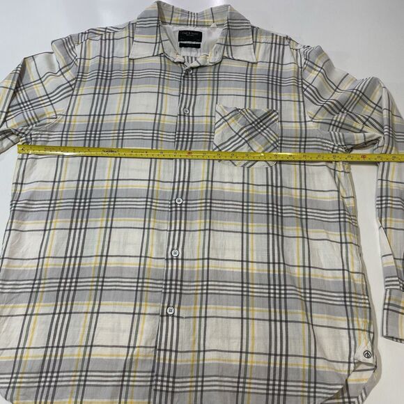 Rag & Bone Men’s Fit 3 Beach Button Down Casual Shirt Checks Ivory/White Size L - Picture 7 of 9